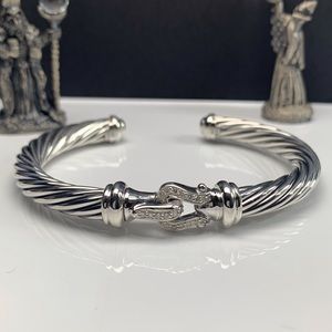 David Yurman Buckle Cuff Bracelet with Diamonds